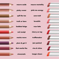 e.l.f. Lip Liner and Slipstick Shade Pairing Chart