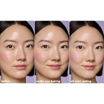 Before and After Set It Bright Color Correcting And Brightening Powder After Baking and Setting
