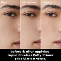 Before and After Use of Liquid Face Primer