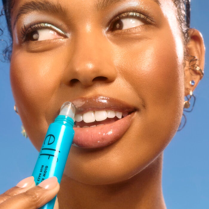 Glow Reviver Melting Lip Balm, new shade! Blue Razz Slushy - Sheer Bright Blue w/ Blue + Pink Shimmer