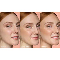 Before and After Applying Soft Glam Bronzer Stick in Light/Medium