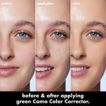 Before and After Applying Green Color Corrector