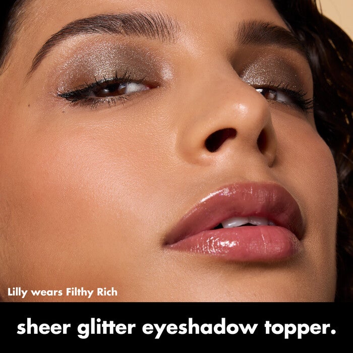 Fine as Fleck Glitter Eyeshadow, Filthy Rich - Neutral Brown with Champagne Sparkle