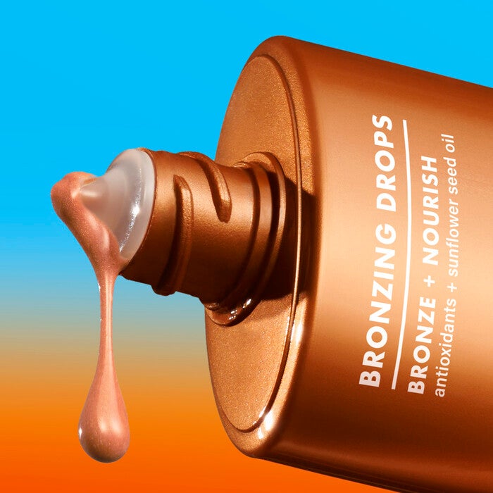 Bronzing Drops, 2 - Pure Gold with Yellow Gold Shimmer - Light to Tan Skin Tones