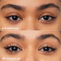 Clear Mascara and Clear Brow Gel Before and After