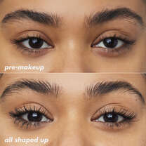 Clear Mascara and Clear Brow Gel Before and After