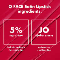 O FACE Satin Lipstick, No Regrets - Blue Red