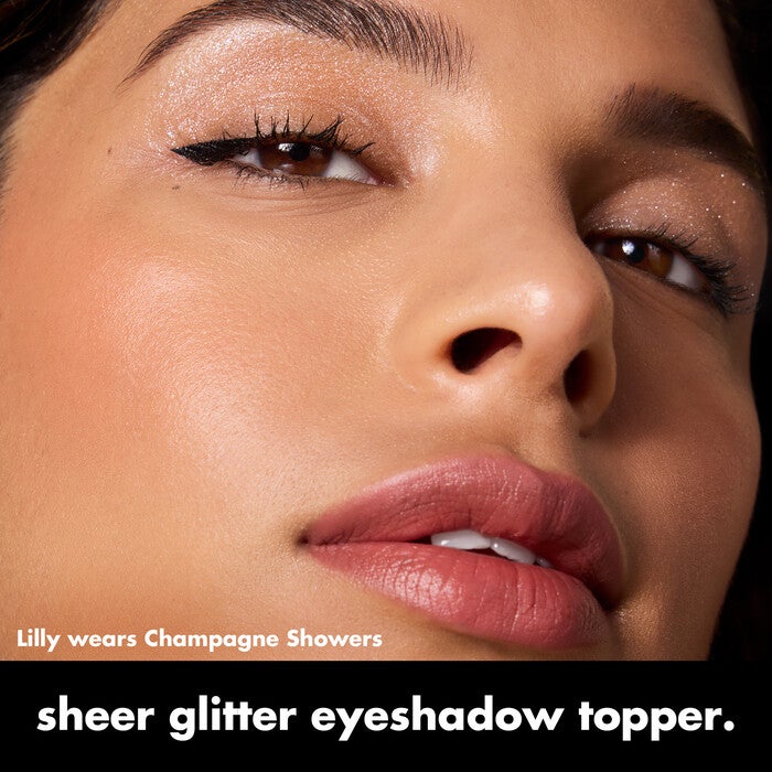 Fine as Fleck Glitter Eyeshadow, Champagne Showers - Peachy Beige with Champagne Sparkle