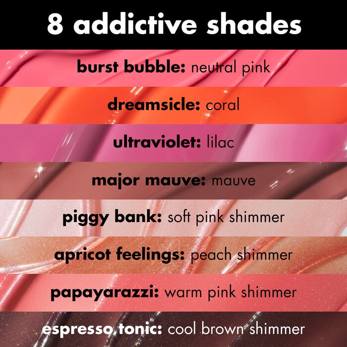 e.l.f. Glow Reviver Plumping Lip Oil Shade Chart