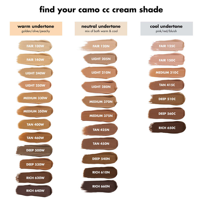 Camo CC Cream, Fair 140 W - fair with warm undertones