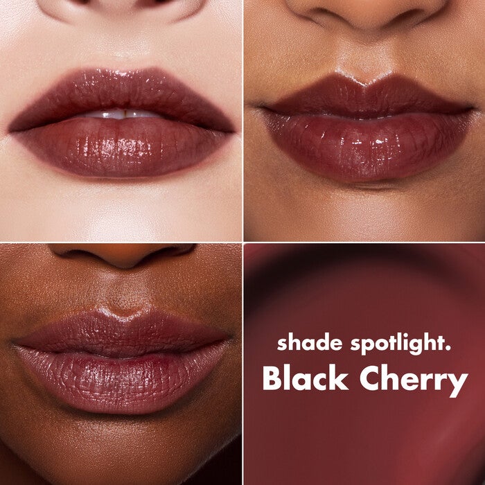 Black Cherry Lip Gloss on Lips