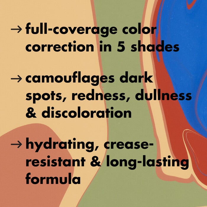 Color Correcting Makeup Camouflages Dark Spots, Redness, Dullness, and Discoloration