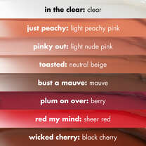 Clout Pout Lip Gloss Shade Chart