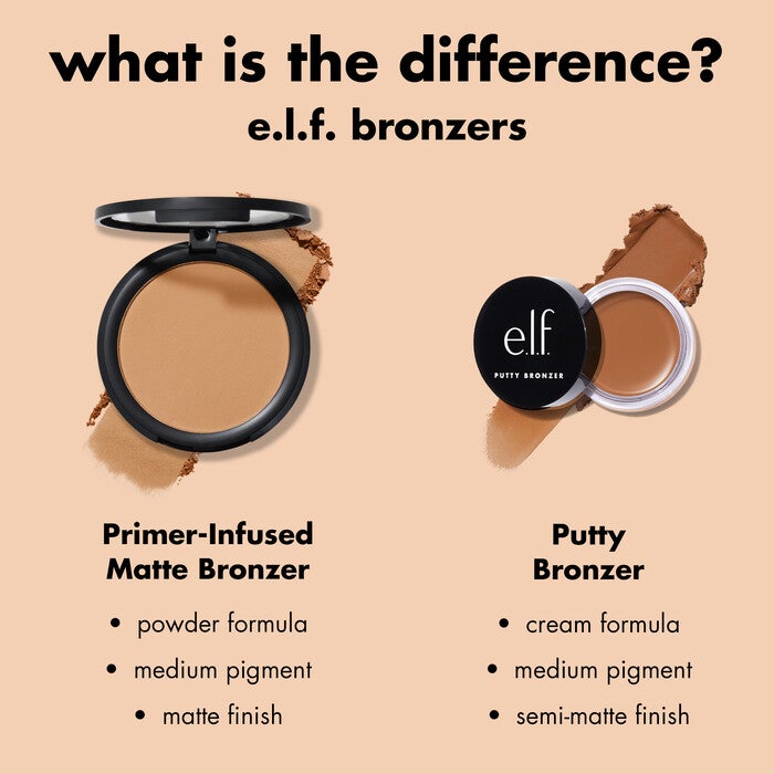 Primer-Infused Matte Bronzer, Catching Rays - Medium