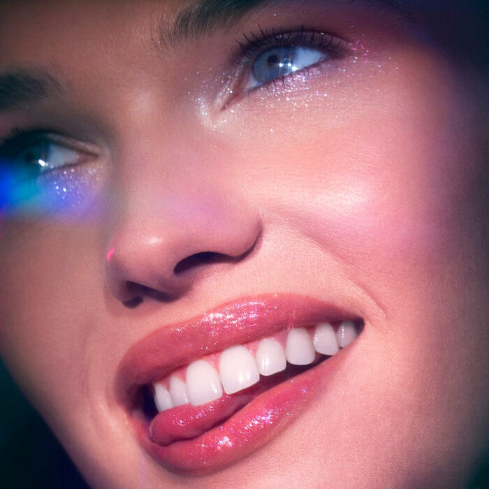 Glow Reviver Lip Oil, Candy Coded - Milky Pink + Multicolor Pearl