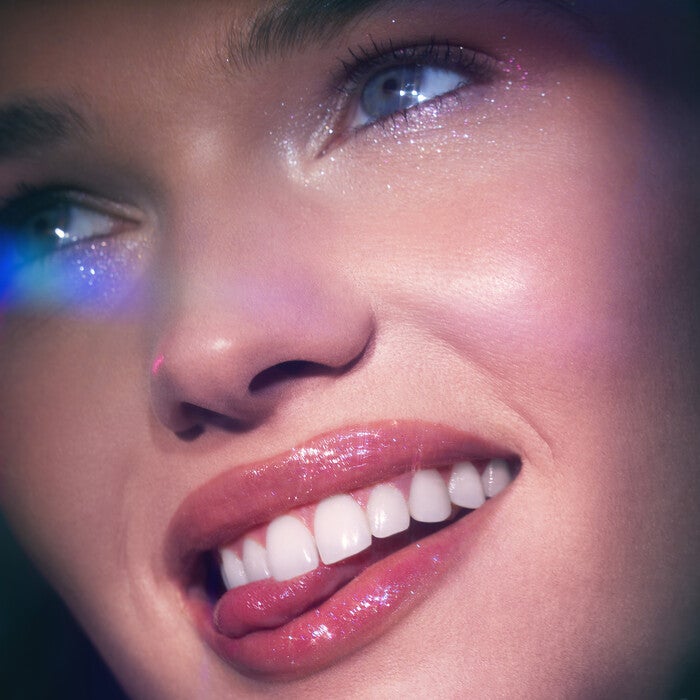 Glow Reviver Lip Oil, Candy Coded - Milky Pink + Multicolor Pearl