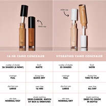 e.l.f. Concealer Comparison Chart: 16hr vs Camo