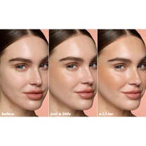 Before and After Applying Soft Glam Bronzer Stick in Fair