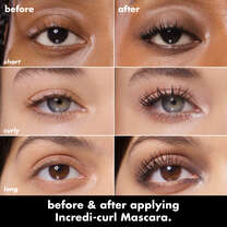 Before and After Applying Incredi-Curl Mascara