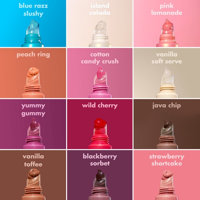 Glow Reviver Melting Lip Balm, new shade! Blue Razz Slushy - Sheer Bright Blue w/ Blue + Pink Shimmer