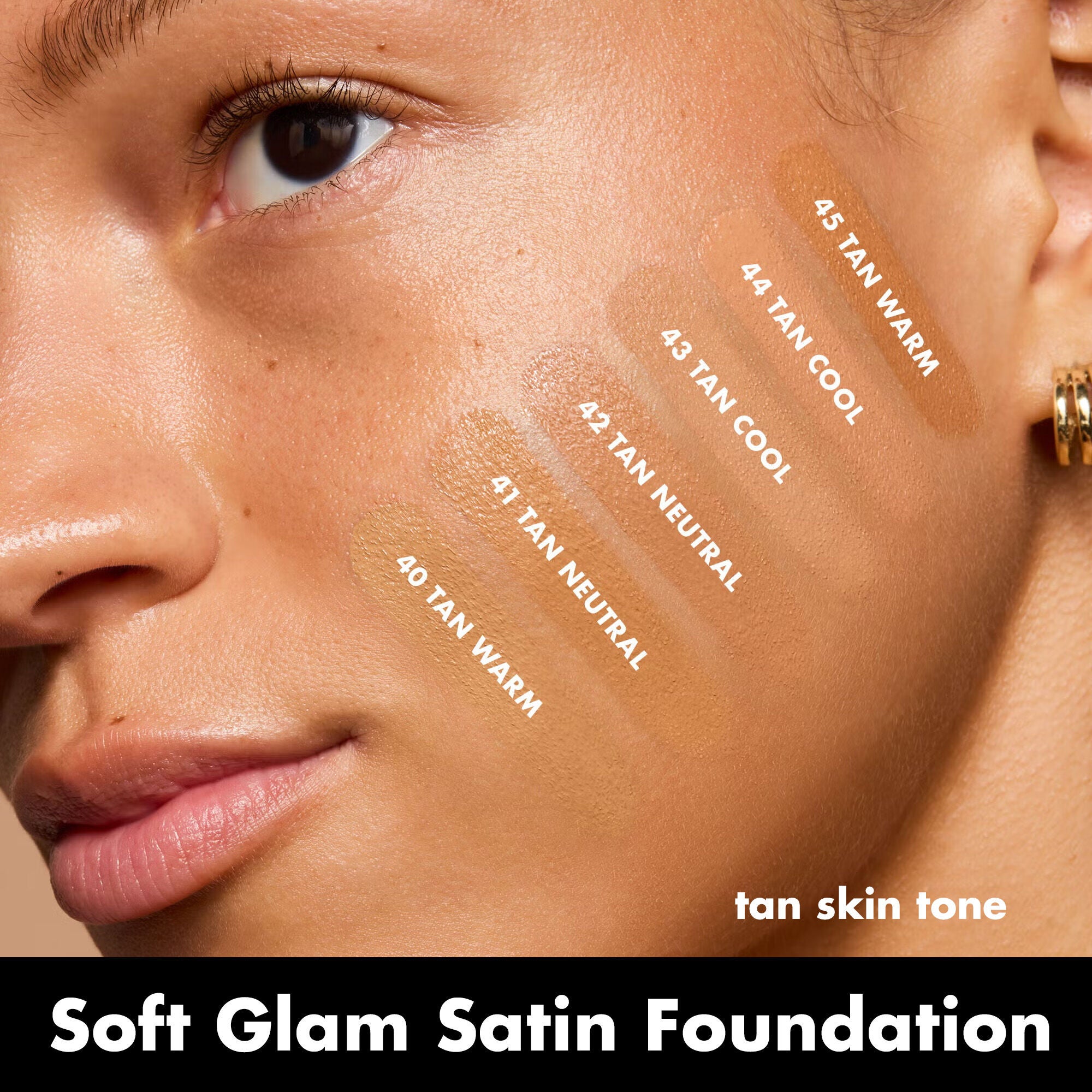 Soft Glam Satin Foundation, 41 Tan Neutral - tan with neutral undertones