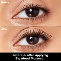 Before and After Applying Brown Mascara