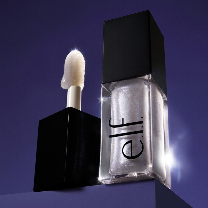 Glow Reviver Light Blue Lip Oil with Violet Pearl Sparkle