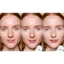 Before and After Applying White Brightening Corrector and Corrector and Concealer