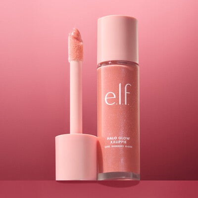 Halo Glow XXLippie, Halo Glow XXLippie: Jumbo Pink Shimmer Hydrating Lip Gloss