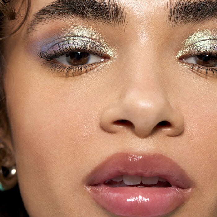 Honey Talks Brown Lip Oil On Model