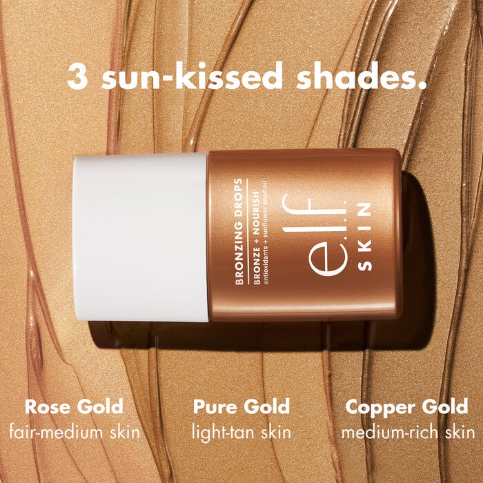 Bronzing Drops, 1 - Rose Gold with Rose Gold Shimmer - Fair to Medium Skin Tones
