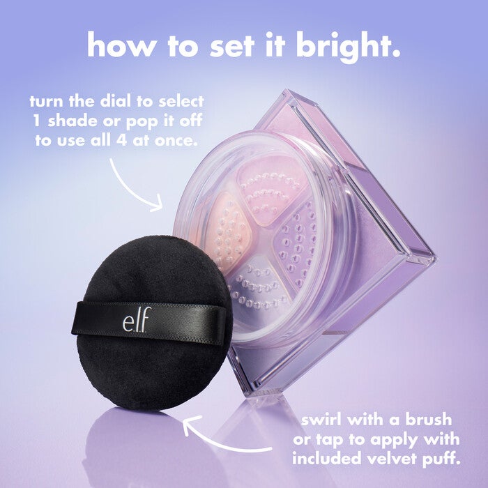 How to use Set It Bright Powder Quad Loose Setting Powder