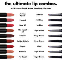 O FACE Satin Lipstick, No Regrets - Blue Red