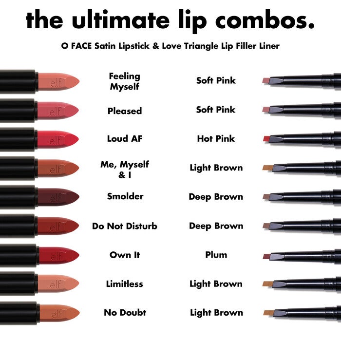 O FACE Satin Lipstick, No Regrets - Blue Red