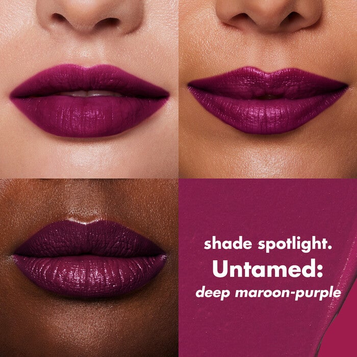 O FACE Satin Lipstick, Untamed - Deep Maroon-Purple