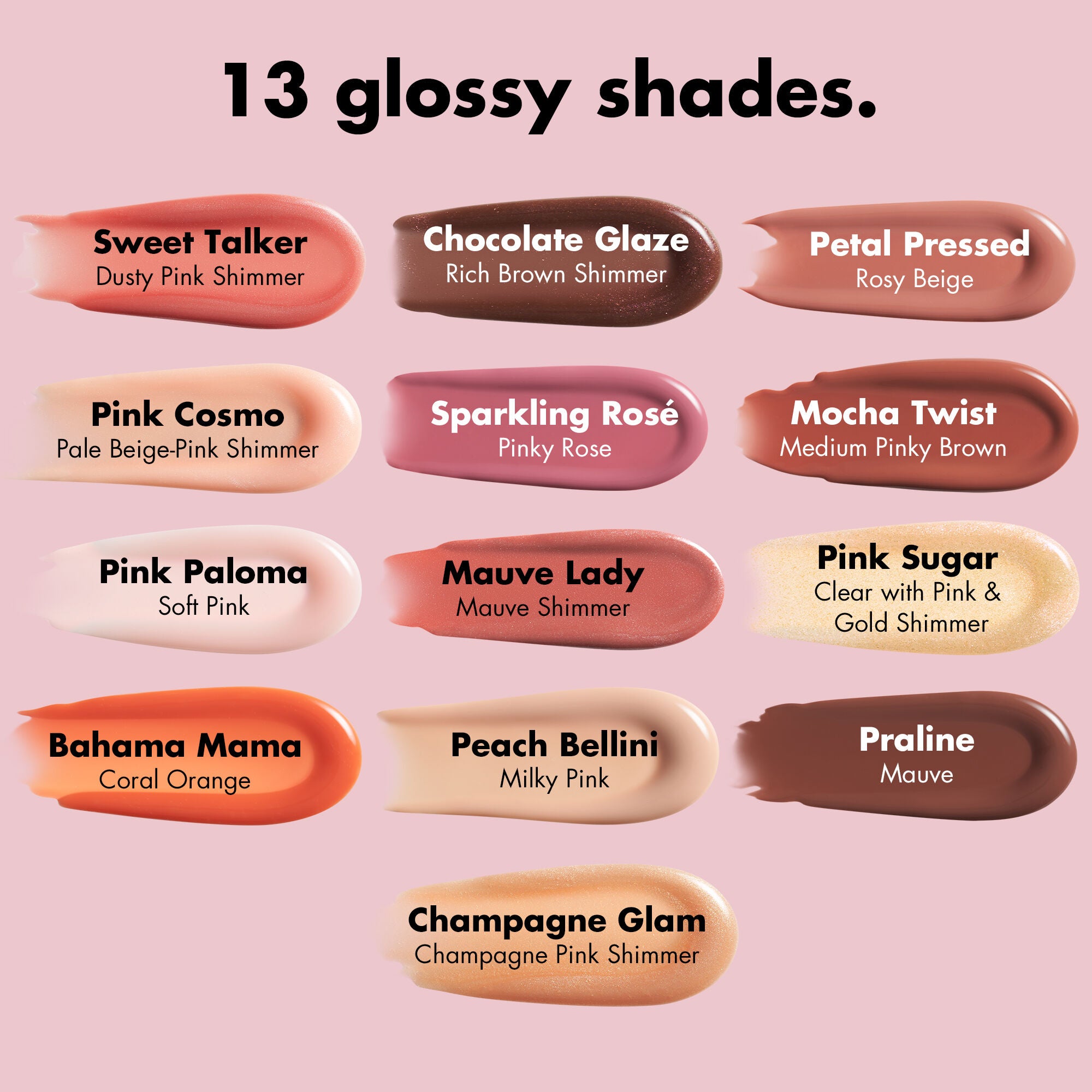 Lip Plumping Gloss Shade Swatches