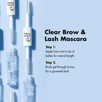 Brush Clear Gel Through Eyebrows & Apply Clear Mascara from Root to Tips of Lashes