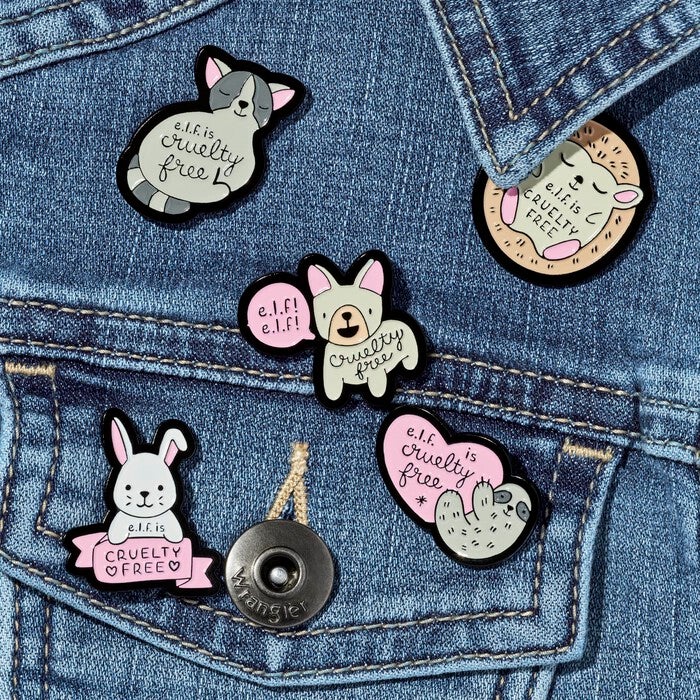 100% Cruelty-Free Pins, 