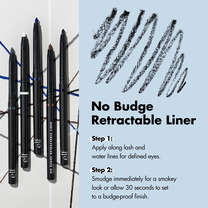 Two Steps to Apply No Budge Retractable Eyeliner