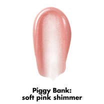 Piggy Bank Soft Pink Shimmer Plumping Lip Oil Swatch