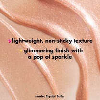Crystal Baller Glimmer Lip Oil Texture Swatch