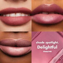 Delightful Mauve Lip Shine on Lips