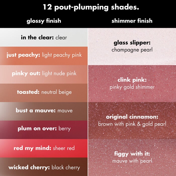 Pout Clout Lip Plumping Pen, new shade! Clink Pink - Pinky Gold Shimmer