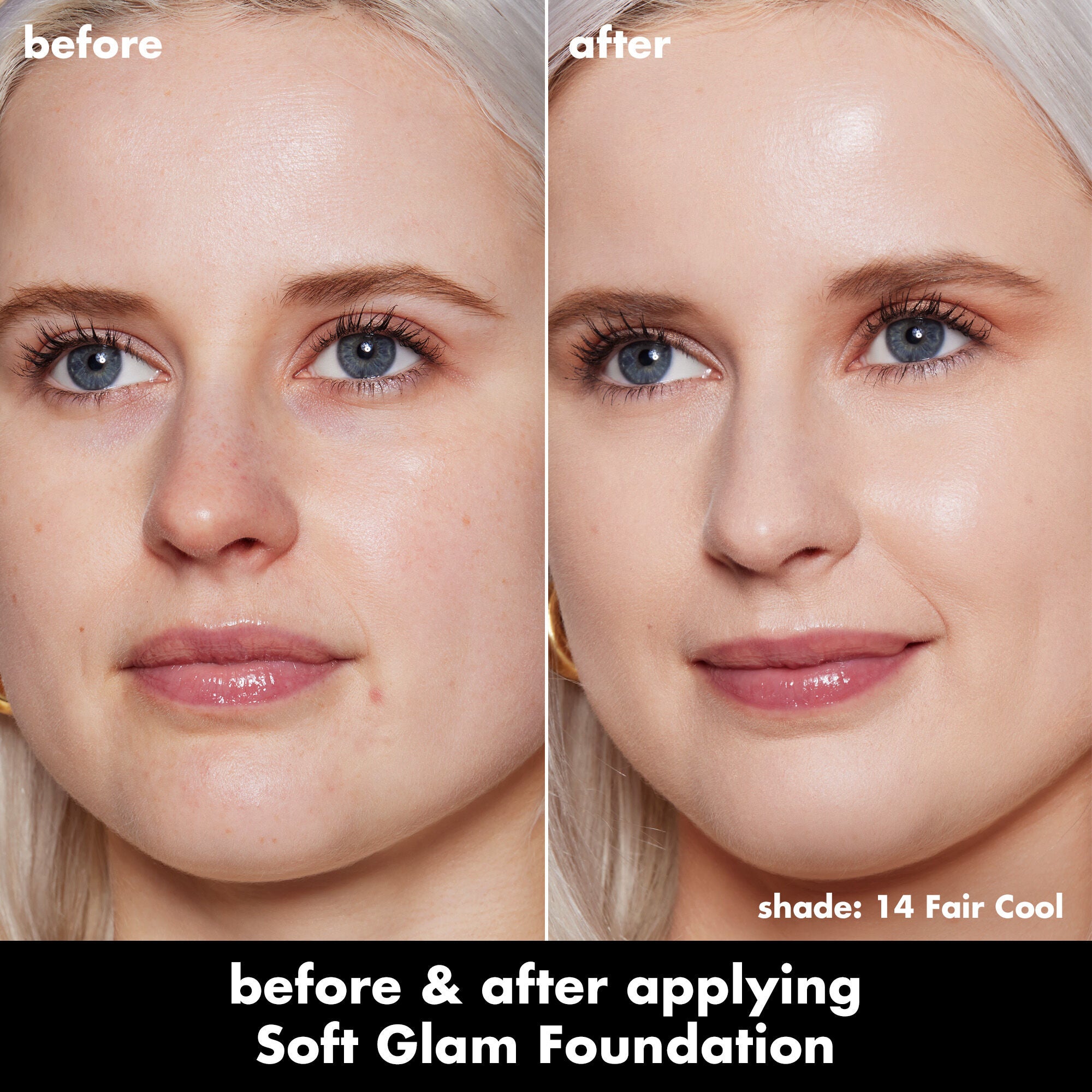 Soft Glam Satin Foundation, 14 Fair Cool - fair with cool undertones