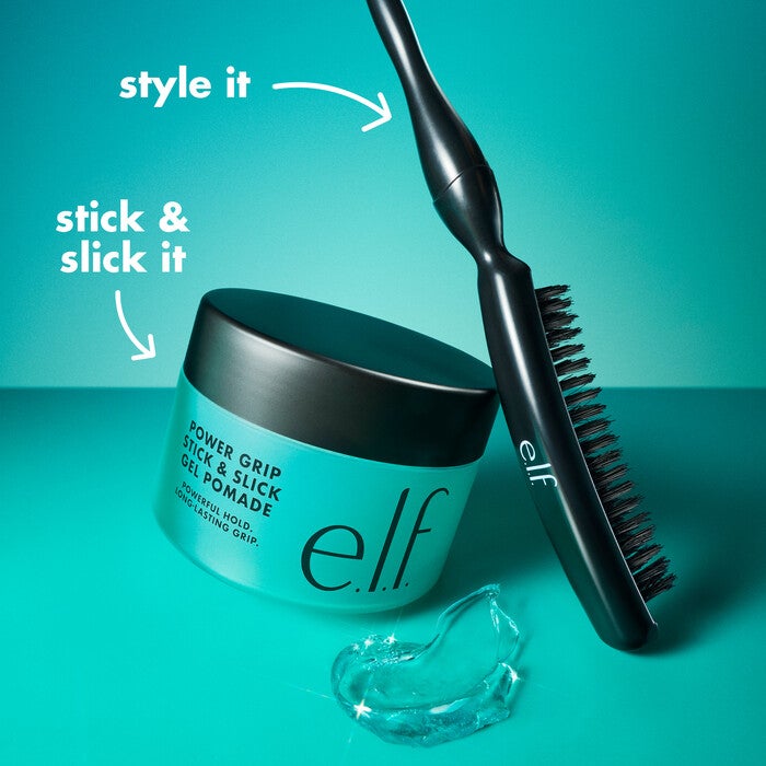 Power Grip Stick & Slick Hair Gel + Brush,