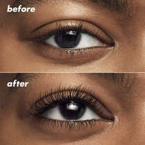 Before and After Use of Black Mascara