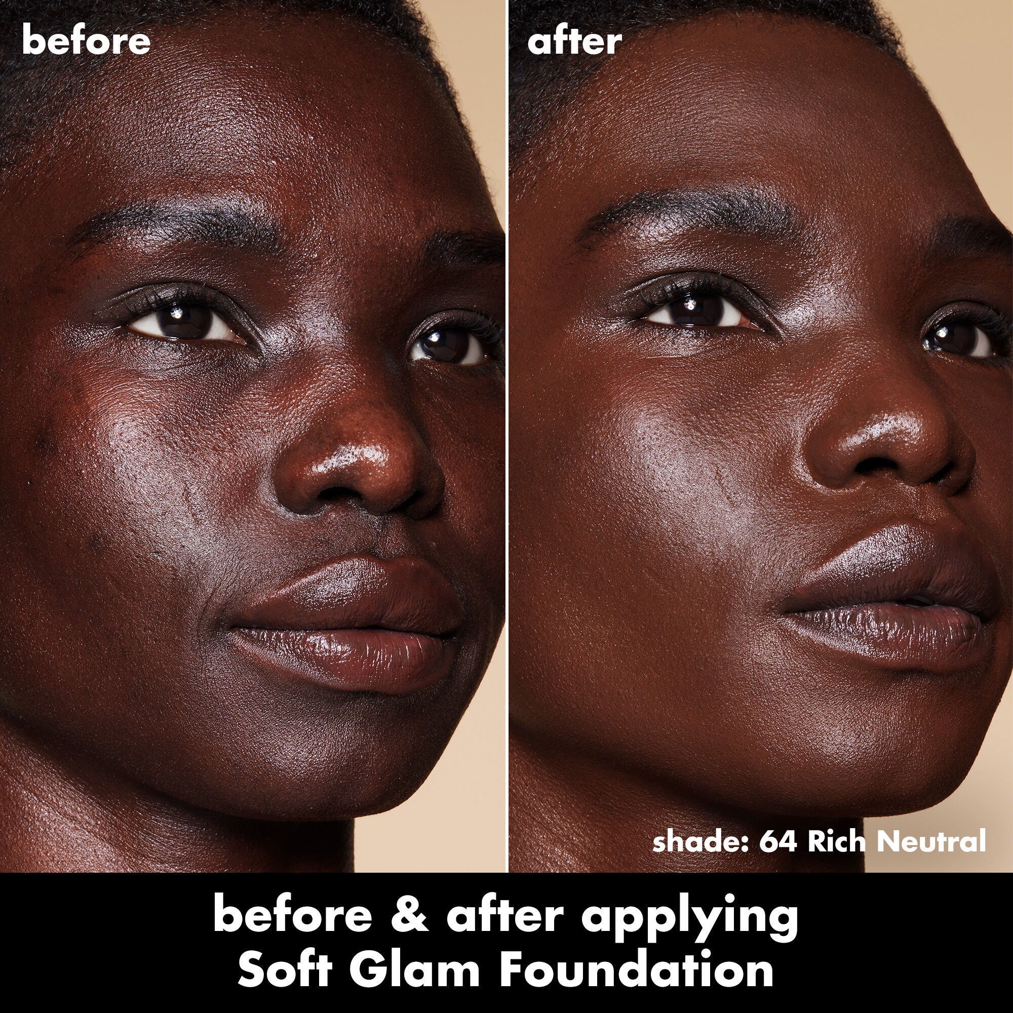 Soft Glam Satin Foundation, 64 Rich Neutral - rich with neutral undertones