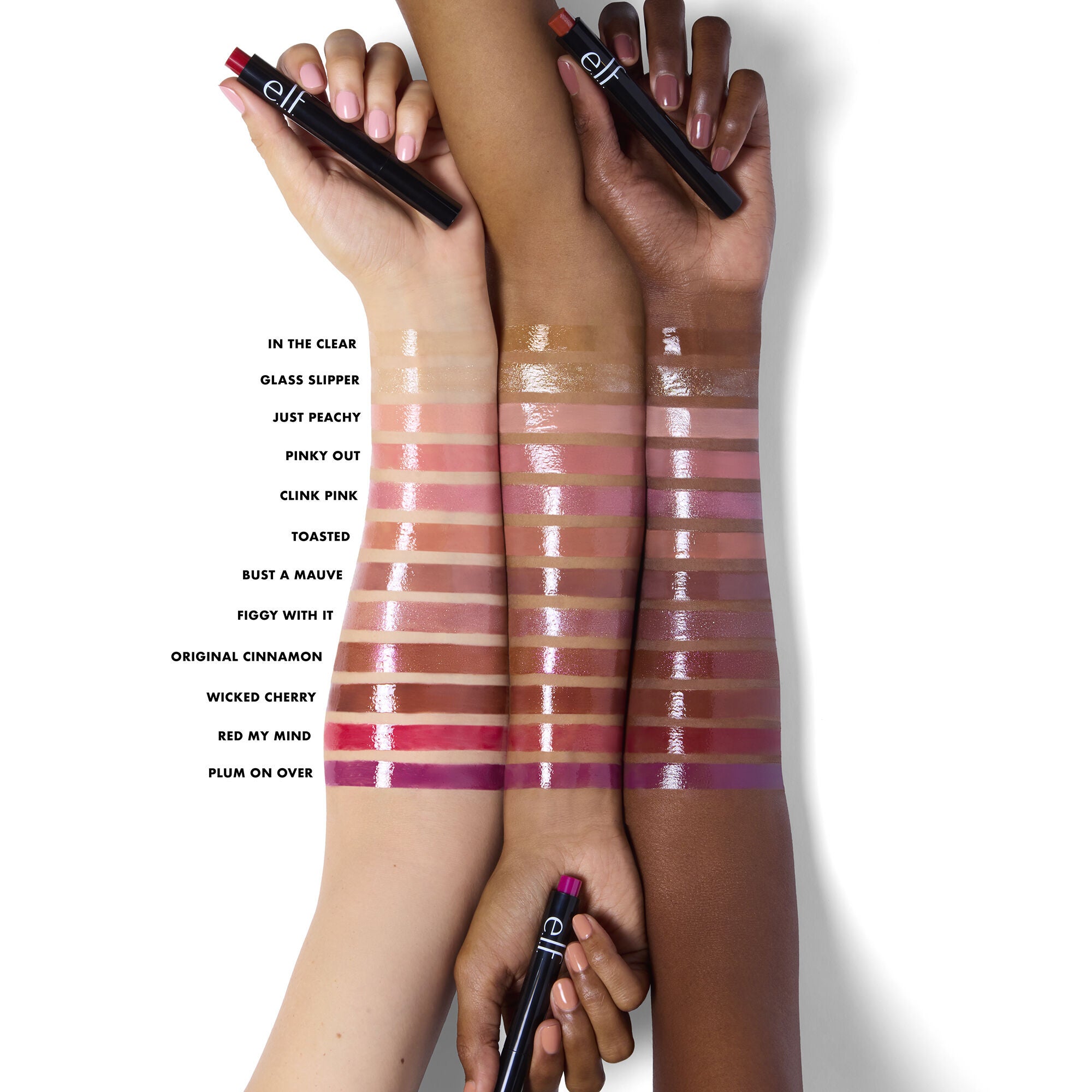 Lip Gloss Plumping Pen Arm Shade Swatches
