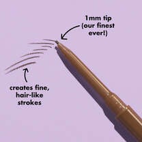 Micro-Fine Eyebrow Pencil creates fine hair-like strokes