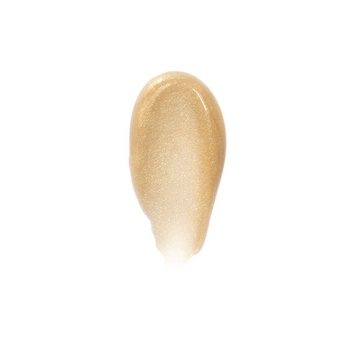 Clear Lip Oil with Gold Pearl Glimmer Swatch